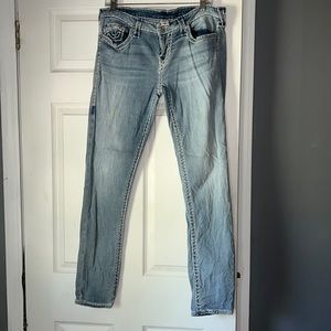 True Religion light colored denim